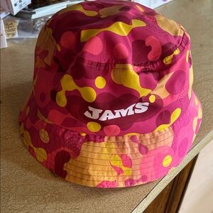Jams Women's Pink and Yellow Bucket Hat